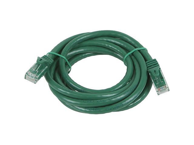 Monoprice Flexboot Cat5e Ethernet Patch Cable - Network Internet Cord - RJ45, Stranded, 350Mhz, UTP, Pure Bare Copper Wire, 24AWG, 7ft, Green