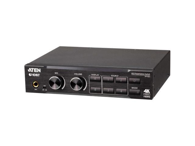 Aten 4x2 True 4K Presentation Matrix Switch with Scaling DSP HDBaseT-Lite VP1421