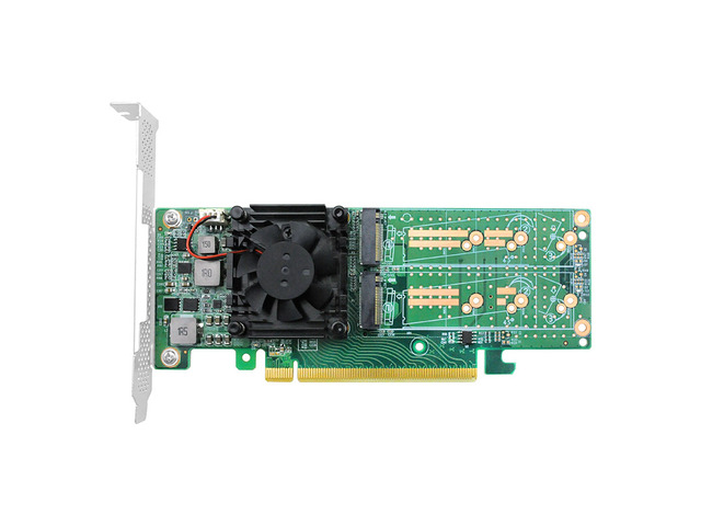 Linkreal PCIe 3.0 x16 to 4 Port M.2 NVMe SSD Swtich Adapter Card