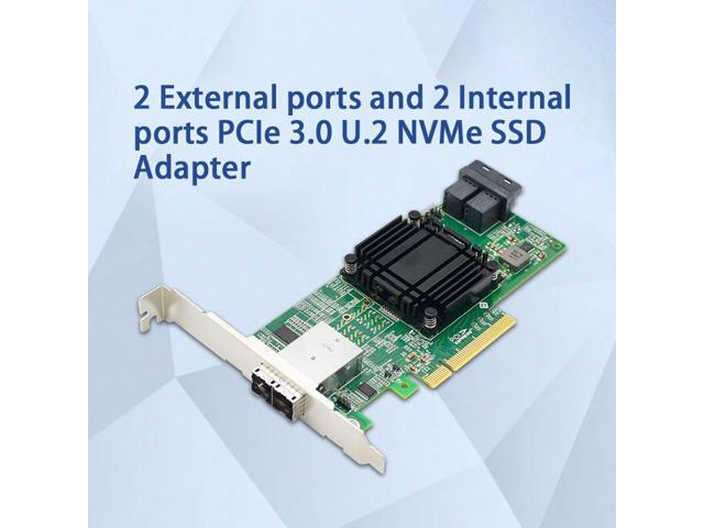 Linkreal 2 External ports and 2 Internal ports PCIe 3.0 U.2 NVMe Switch Adapter