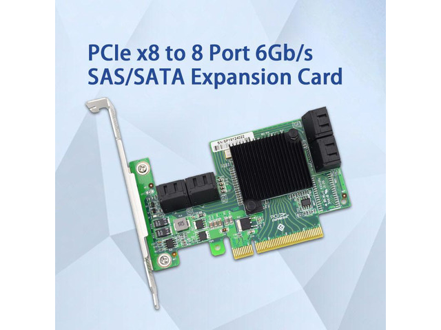 PCIe x8 to 8 Port SATA 6Gb/s SAS/SATA Expansion Card