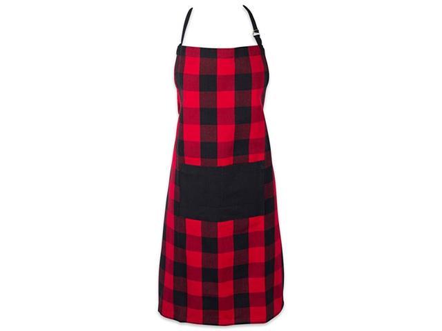 Cotton Adjustable Buffalo Check Plaid Apron with Pocket & Extra-Long Ties, 32 x 28', Men and Women Kitchen Apron for Cooking, Baking, Crafting. photo