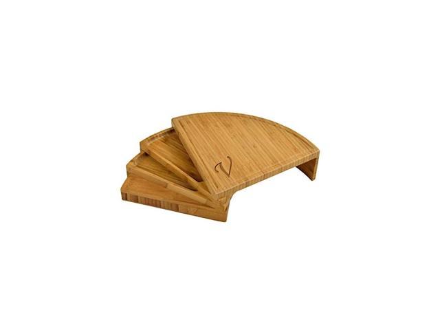Patented Personalized Monogrammed Engraved Bamboo Cheese/Charcuterie Board with Cheese Knives- Designed & Quality Checked in the USA photo