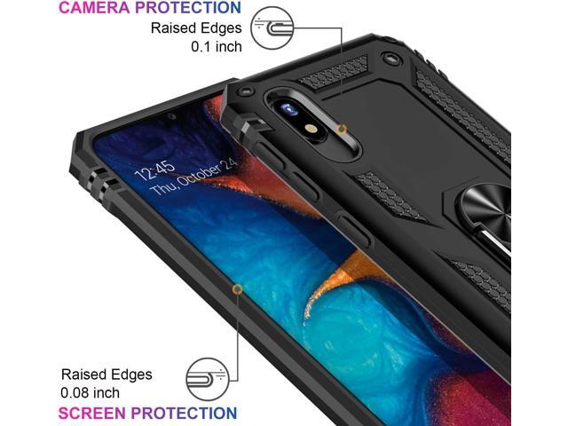 IKAZZ for Galaxy A10e Case with Screen Protector,Military Grade Shockproof Heavy Duty Protective Phone Cover Pass 16ft Drop Test with Magnetic...