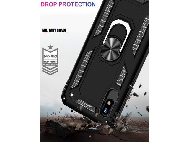 IKAZZ for Galaxy A10e Case with Screen Protector,Military Grade Shockproof Heavy Duty Protective Phone Cover Pass 16ft Drop Test with Magnetic...
