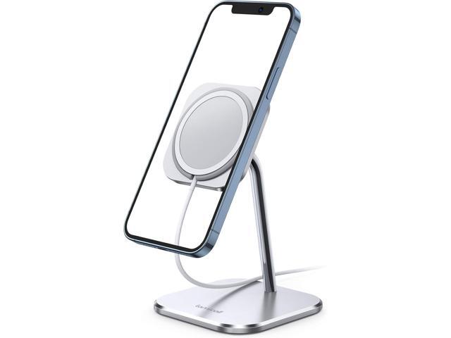 Lamicall Phone Stand for Apple 15W MagSafe Charger - [Charger Not Included] 360 Rotation Adjustable Aluminum Charging Holder Dock for Desk,...