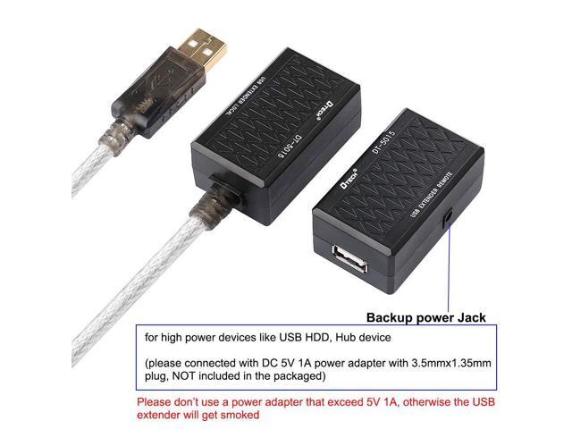 DTECH USB Extension Adapter USB to RJ45 Extender Over Cat5 Cat5e Ethernet Cable Set Connection up to 200ft