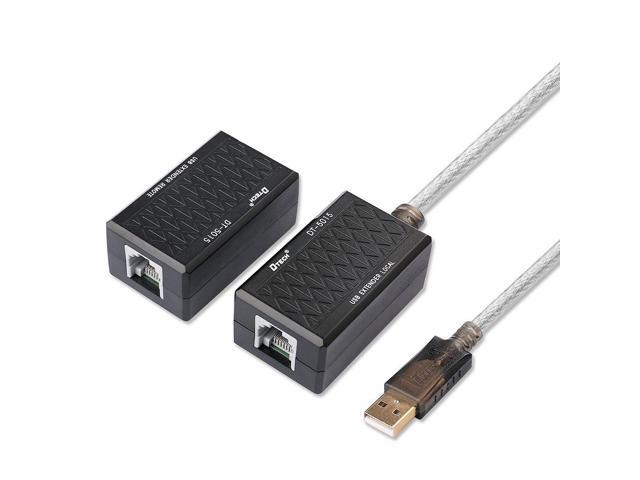 DTECH USB Extension Adapter USB to RJ45 Extender Over Cat5 Cat5e Ethernet Cable Set Connection up to 200ft