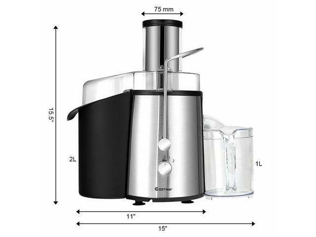 Costway Electric Juicer Wide Mouth Fruit & Vegetable Centrifugal Juice Extractor 2 Speed