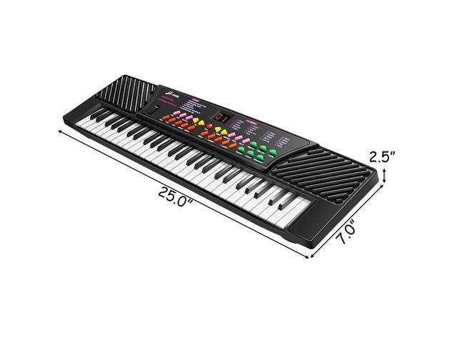 Costway 54 Keys Music Electronic Keyboard Kid Electric Piano Organ W/Mic & Adapter