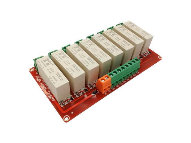 8 channel solid-state relay module 5A high level trigger DC controlled DC FOR PLC automation equipment control