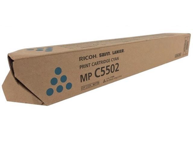 Cyan Toner Cartridge for Ricoh 841754 Aficio MP C4502, Aficio MP C4502A, Aficio MP C5502, Aficio MP C5502A, Genuine Ricoh Brand
