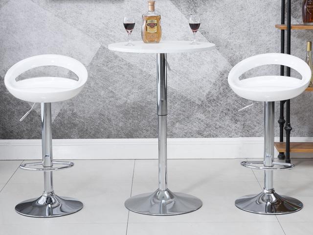 Adjustable Swivel ABS Bar Stools for Kitchen Pub Bar Set of 2