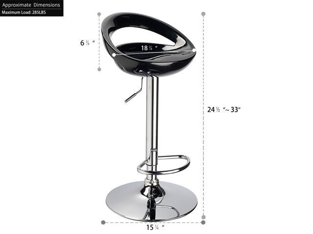 Adjustable Swivel ABS Bar Stools for Kitchen Pub Bar Set of 2