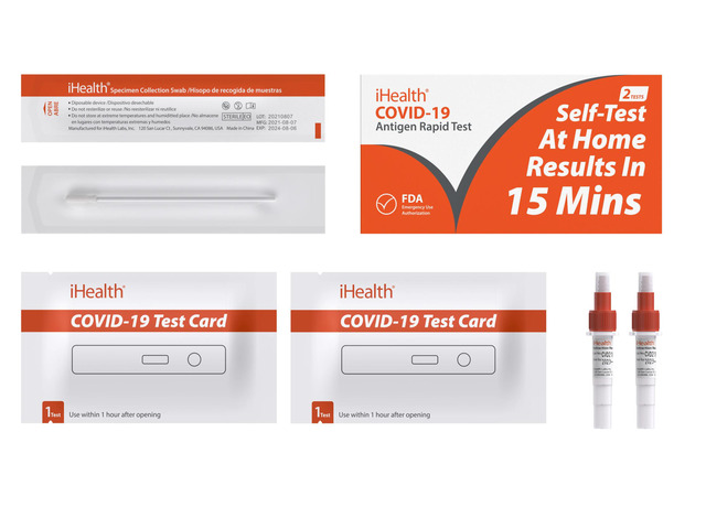 iHealth COVID-19 Antigen Rapid Test, 2 Tests per Pack, FDA EUA Authorized OTC at-Home Self Test
