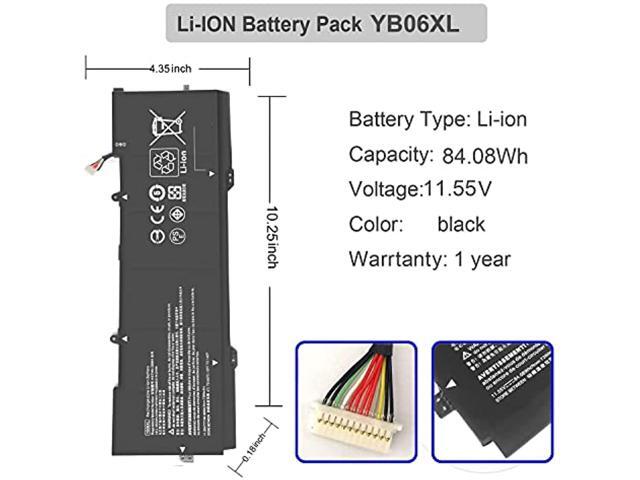 Yb06xl Laptop Battery For Hp Spectre X360 Convertible 15-Ch000 15T-Ch000 15-Ch0xx 15-Ch000na 15-Ch003nf 15-Ch011dx Series Notebook Hstnn-Db8h...