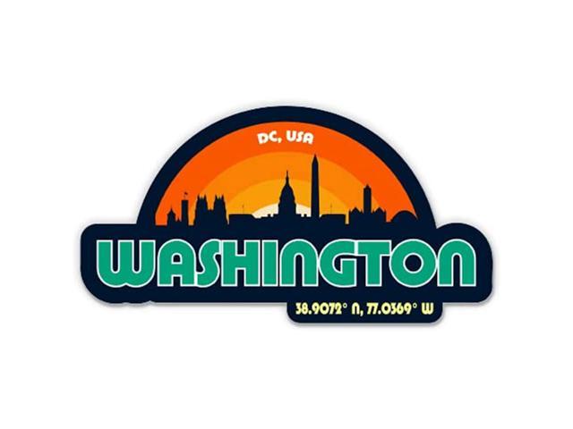 Washington Dc City Skyline - Vinyl Sticker For Car, Laptop, Notebook (5' Wide) photo
