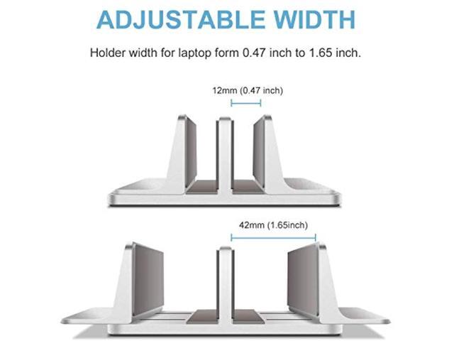 Vertical Laptop Stand Bundle With (Upgraded Dock Version) Vertical Laptop Stand, Double Desktop Stand Adjustable Laptop Holder (Up To 17.3 Inches)...