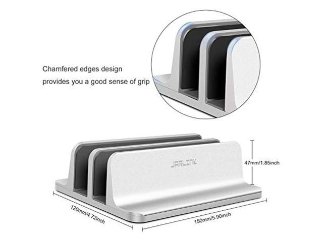 Vertical Laptop Stand Bundle With (Upgraded Dock Version) Vertical Laptop Stand, Double Desktop Stand Adjustable Laptop Holder (Up To 17.3 Inches)...