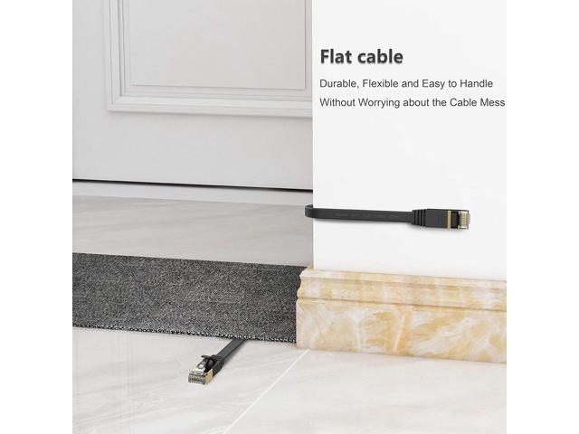 Cat 7 Ethernet Cable 35 ft High Speed 10Gbps 600MHz, Shielded Ethernet Cord, LAN Cable with RJ45, Weatherproof Flat Internet Network Patch Cord,...