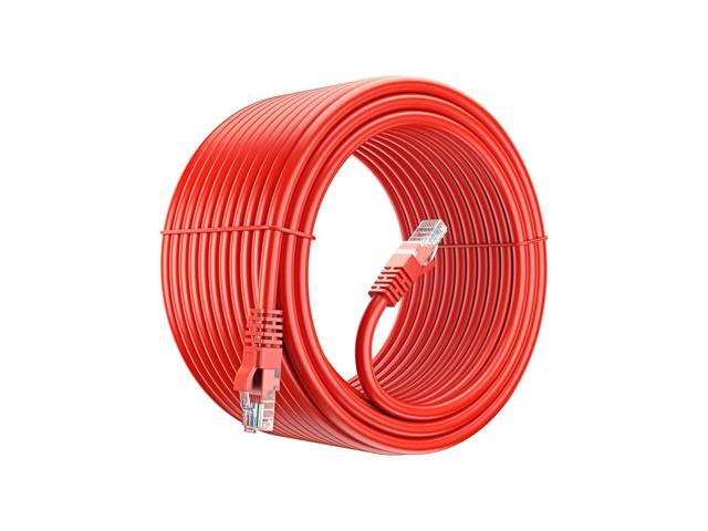 Maximm Cat 6 Ethernet Cable 200 ft - Internet Cable, Cat6 Cable, LAN Cable, Ethernet Cord, Network Cable, Cat 6 Cable, Cat6 Ethernet Cable - Red...