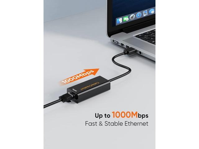 USB to Ethernet Adapter, CableCreation USB 3.0 to 10/100/1000 Gigabit Wired LAN Network Adapter Compatible with Nintendo Switch, Windows, MacBook,...