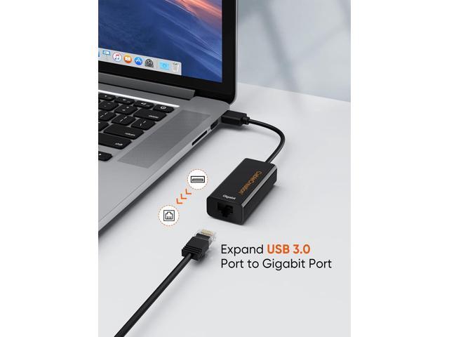 USB to Ethernet Adapter, CableCreation USB 3.0 to 10/100/1000 Gigabit Wired LAN Network Adapter Compatible with Nintendo Switch, Windows, MacBook,...