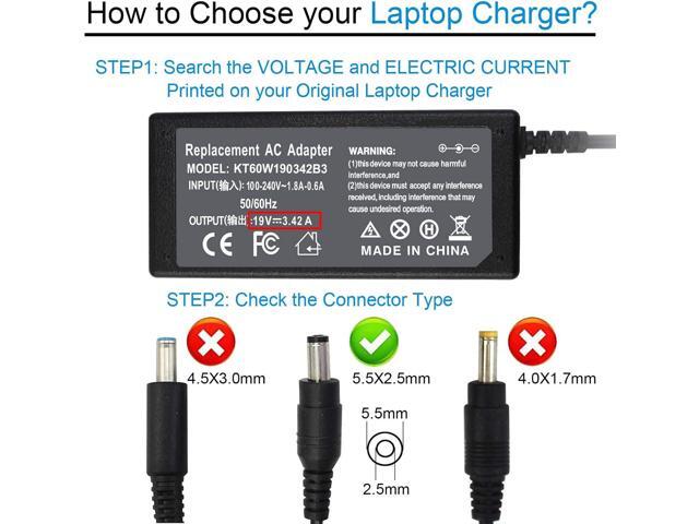 PA3917U-1ACA PA3714U-1ACA PA3715U-1ACA Charger Adapter Power Cord for Toshiba Satellite C55 L755 C655 C655D C55-B5300 C55-B5353 C55D-A5120...