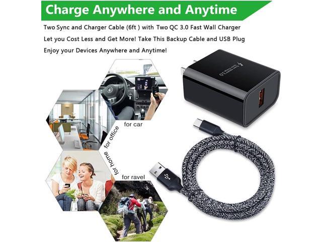 Type C Fast Charger for Moto G Pure/G Stylus 5G 2022/G 5G 2022/G Power 2024/G Play 2024/2023/2021/One 5G Ace/G Fast/G8/G7 Play/Z4,18W Quick Charge...