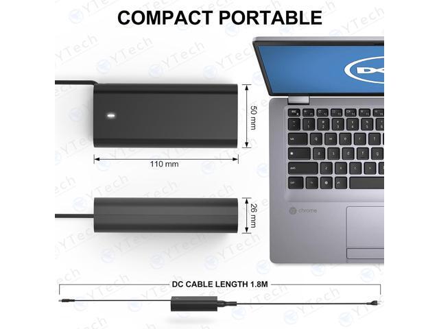 2025 New 65W USB C Laptop Charger Compatible with Dell XPS 12 13 Chromebook 3100 and Latitude 3000 5000 Series