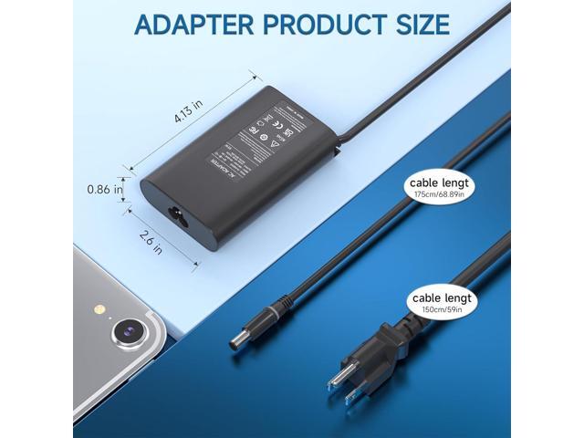 65W Laptop Charger Compatible with Dell Latitude Series and More 7.4mm*5.0mm Computer AC Adapter Replacement