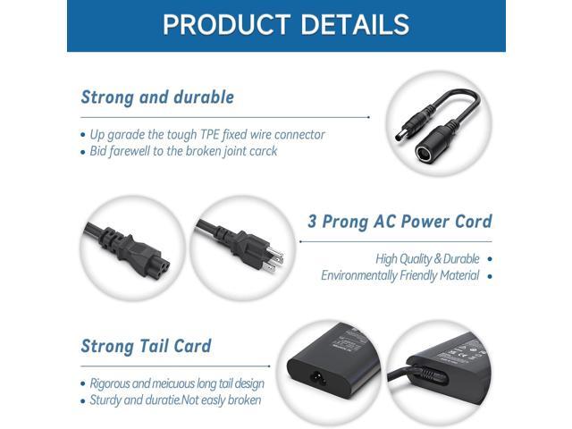 65W Laptop Charger Compatible with Dell Latitude Series and More 7.4mm*5.0mm Computer AC Adapter Replacement