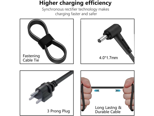 45W 20V 2.25A AC Adapter Charger Fit for Lenovo ADL45WCC PA-1450-55LL ADP-45DW B GX20L23044 Model Ideapad Series Laptop Power Supply Cord