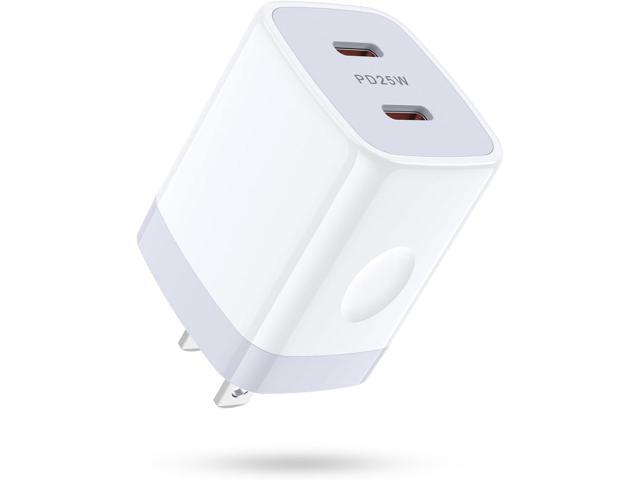 USB C Charger Block, 25W 2 Port Type C Wall Charger Fast Charging Dual PD Power Adapter Plug for iPhone 15/15 Pro/15 Pro Max/15 Plus,Pixel...