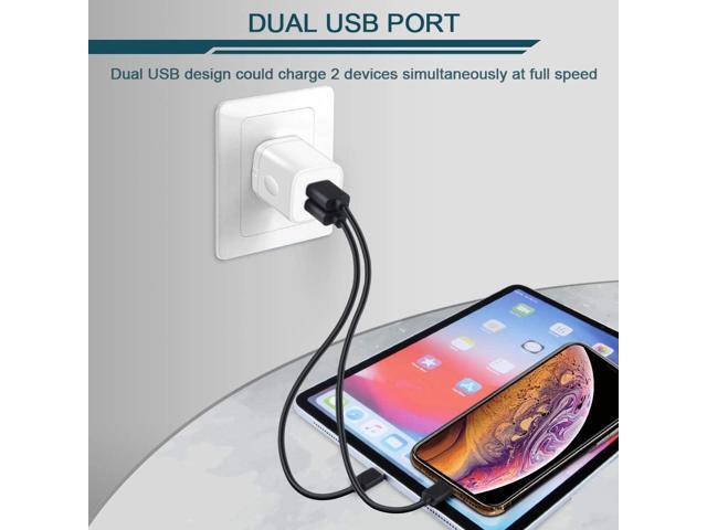 European Travel Plug Block, Wall Charger Power Adapter for Europe Adaptor, 2.1A Dual Port USB Cube Fast Charging Box Base Brick for iPhone 13 Pro...