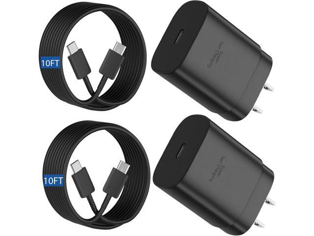 S25 S24 Ultra Charger 25W Super Fast USB C Charger Block & 10FT Android Phone Type C Charger Cable Cord for Samsung Galaxy S24 Ultra/S24+/S24/S23...