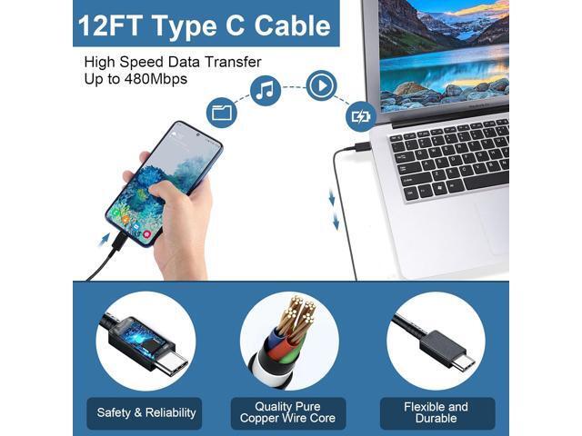 45W Samsung Super Fast Charger USB C, 45 Watt USB C Charger Block with 12FT Android Phone Fast Charging Cable Cord for Samsung Galaxy S24...