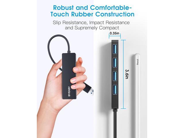 BYEASY USB Hub, 4 Port USB 3.0 Hub, Ultra Slim Portable Data Hub Applicable for iMac Pro, MacBook Air, Mac Mini/Pro, Surface Pro, Notebook PC,...
