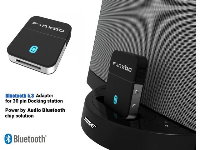 Fanxoo DockPro 30 pin Bluetooth 5.0 Adapter for Bose Sounddock 30 pin to Lightning Bluetooth Adapter Compatible for iPhone iPod Docking Station