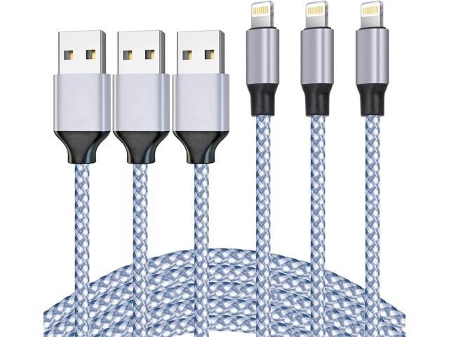 iPhone Charger 3pack 6ft [MFi Certified] Best New Nylon Braided USB-A to Lightning Cable Cell Phone Fast Charger Cord Compatible with...