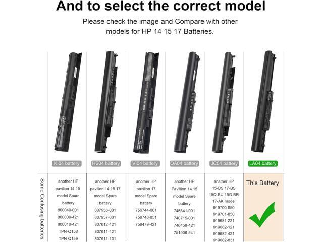 SML Laptop/Notebook Battery Replacement for HP 776622-001 728460-001 TPN-Q130 752237-001 TPN-Q132 LA04 TPN-Q129 LA04DF HSTNN-DB5M HSTNN-YB5M...