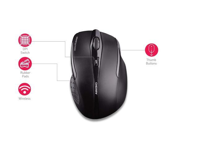 Cherry MW 3000 Wireless Mouse 2.4 GHz w/Nano USB Receiver, Black (UW7691)