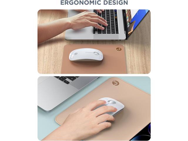 Bluetooth Wireless Mouse - (BT5.1+USB) Slim Dual Mode Computer Mice with Quiet Click, Low Power, and 1600 DPI, Portable Cordless for MacBook,...