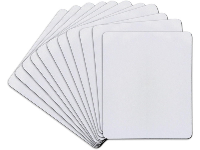 A-SUB Sublimation Mouse Pad Blank 3mm, 11 Pcs, 9.4x7.9x0.12 Inches White Mouse Pads for Heat Transfer, for Crafts