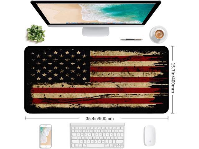 Large Extended Gaming Mouse Pad with Stitched Edges, Non-Slip Waterproof Rubber Base Mouse Pad for Office, Computer, Keyboard, Laptop and Home Desk...