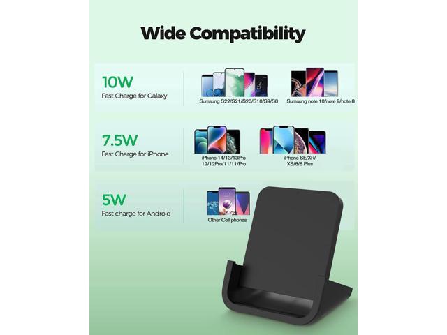 Wireless Charger YUWISS Wireless Charging Stand Cordless Charger 10/7.5/5W Compatible with iPhone 14 13 12/12 /11Pro Max/XR/XS Max/XS/X/8/8Plus...