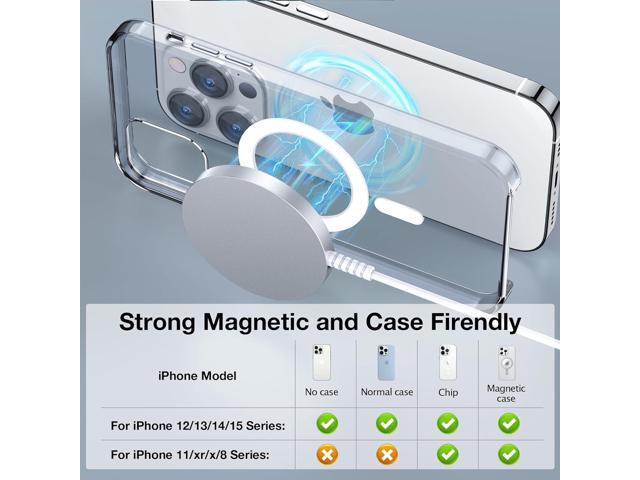 Magnetic Wireless Charger for iPhone: Mag Safe Charger Fast Charging Pad 2 Pack Compatible with iPhone 15 14 13 12 Pro Max Plus & Airpods 2 3 Pro...