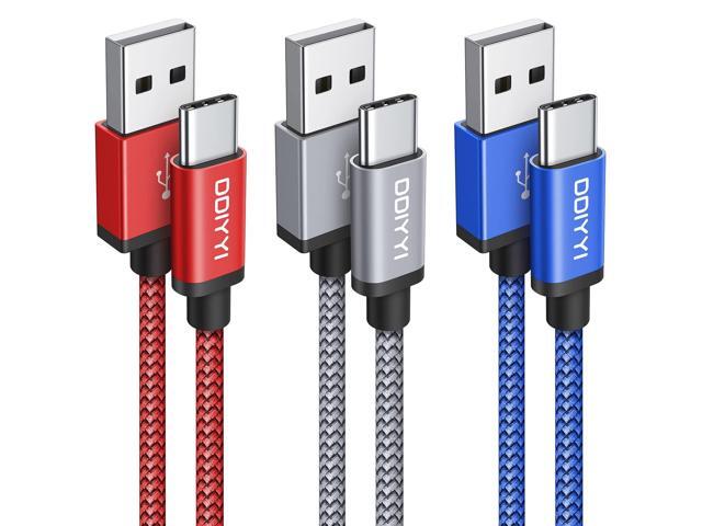 USB Type C Cable Fast Charging [3-Pack 3ft], USB to USB C Cable Braided Charger Cord for iPhone 15/15 Pro Max/15 Plus/15 Pro, Samsung Galaxy S24...