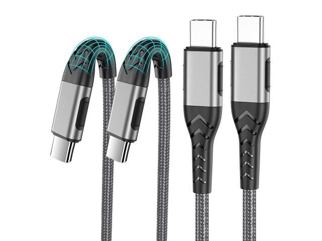 Durcord 2Pack 10ft USB C Charger Cable - 100W Fast Charging for Android/Phone/Pad, Type C to Type C Compatible with iPhone 17/16/15 Pro Plus Max...