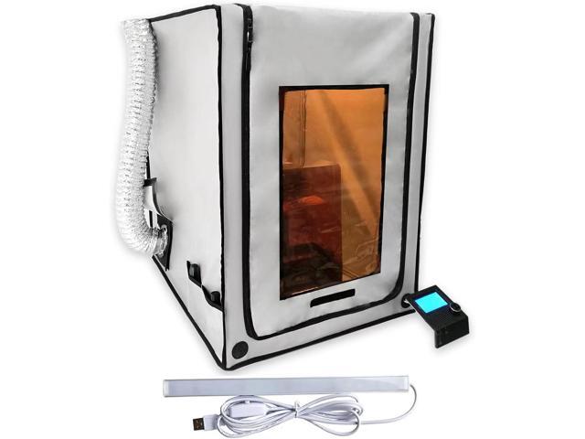 3-in-1 Multifunctional 3D Printer Enclosure Laser Engraver Eye Protective Shield Cover Resin 3D Printer Fireproof Tent with Fume Extractor Smoker...